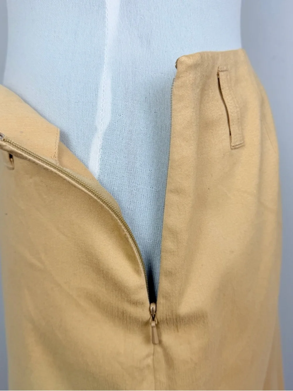 Brooks Brothers 346 Stretch Tan Khaki Cotton Pencil Skirt Size 4 - Picture 7 of 7